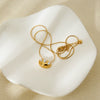 Wholesale Ins Geometric Stainless Steel Pendant Necklace With Snake Bone Chain 18K Gold Plated For Women