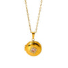 Wholesale Ins Geometric Zircon Magnetic Photo Box Pendant Stainless Steel 18K Gold Plated Necklace For Women