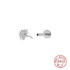 Wholesale Ins Simple Three Diamondencrusted S925 Sterling Silver Earrings With Geometric Shape And Zirconia Processing