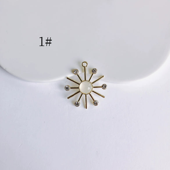 Wholesale Ins Style Alloy Jewelry With Sunflower And Little Devil Flower Bow Handmade With Electroplating