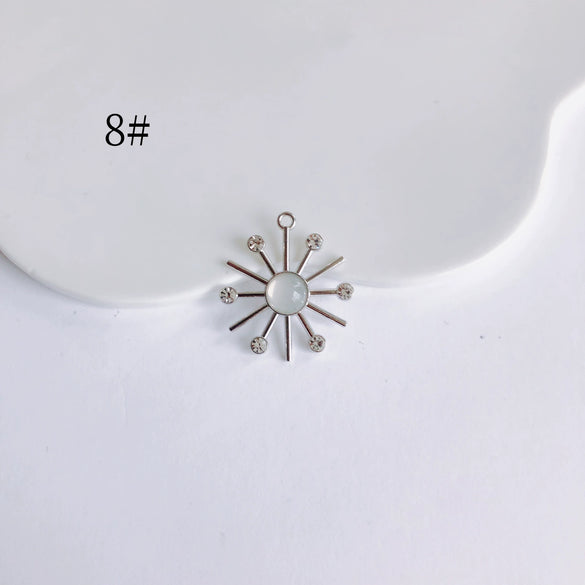 Wholesale Ins Style Alloy Jewelry With Sunflower And Little Devil Flower Bow Handmade With Electroplating