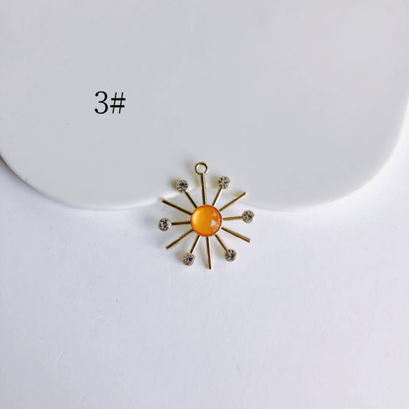 Wholesale Ins Style Alloy Jewelry With Sunflower And Little Devil Flower Bow Handmade With Electroplating