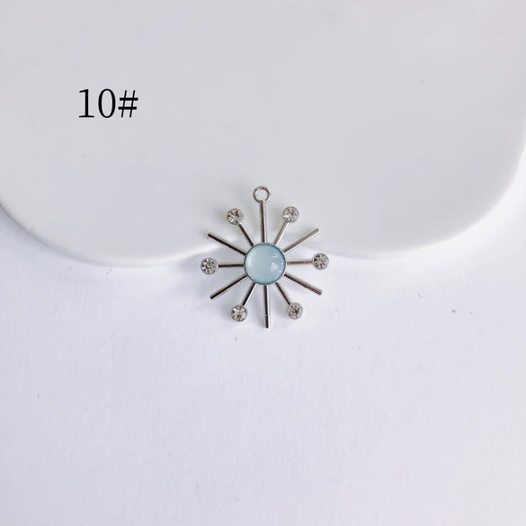 Wholesale Ins Style Alloy Jewelry With Sunflower And Little Devil Flower Bow Handmade With Electroplating
