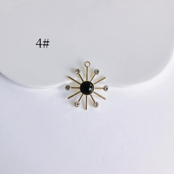 Wholesale Ins Style Alloy Jewelry With Sunflower And Little Devil Flower Bow Handmade With Electroplating