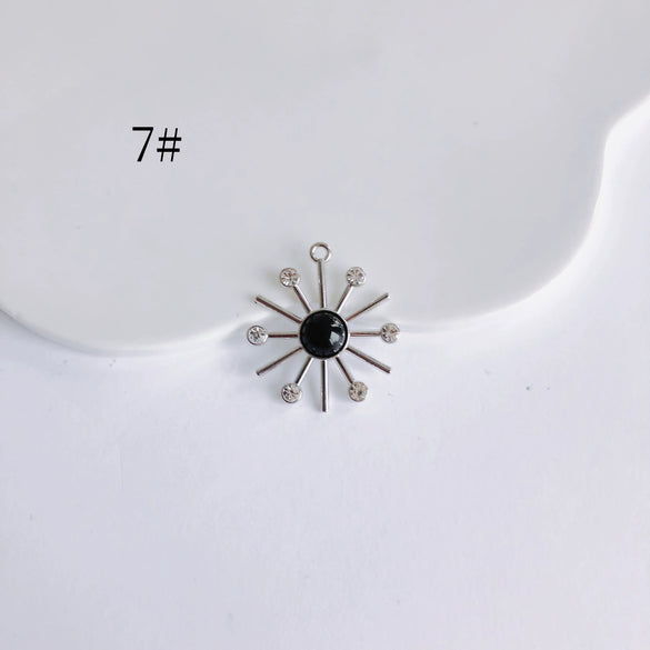 Wholesale Ins Style Alloy Jewelry With Sunflower And Little Devil Flower Bow Handmade With Electroplating