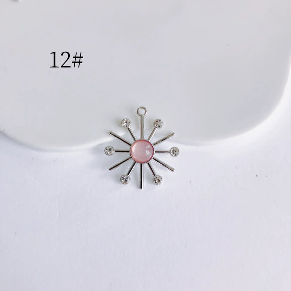 Wholesale Ins Style Alloy Jewelry With Sunflower And Little Devil Flower Bow Handmade With Electroplating