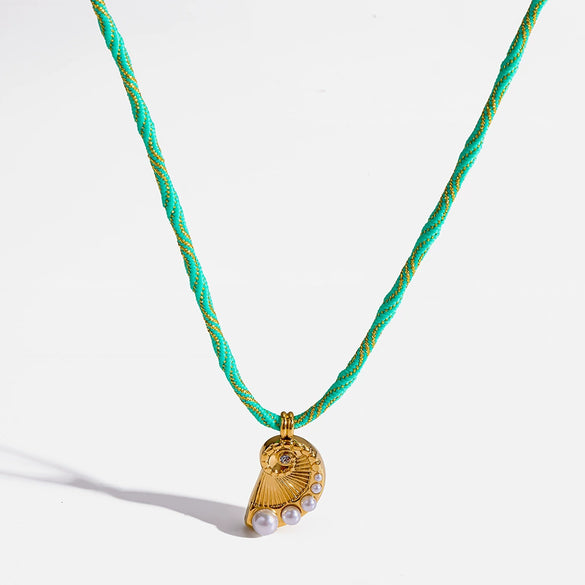Wholesale Ins Style Animal Zodiac Stainless Steel Pendant With Braided Rope Chain Pvd Furnace Vacuum Real Gold Plated Women's Necklace Accessories