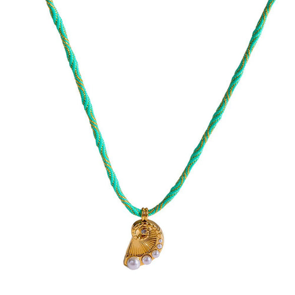 Wholesale Ins Style Animal Zodiac Stainless Steel Pendant With Braided Rope Chain Pvd Furnace Vacuum Real Gold Plated Women's Necklace Accessories