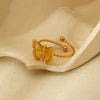 Wholesale Ins Style Butterfly Zodiac Animal Stainless Steel Goldplated Open Ring Polish Jewelry Accessories For Women