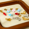 Wholesale Ins Style Cherry Flower Pearl Shoe Stainless Steel Electroplated Pendant Spacer Beads Brooch Diy Jewelry Accessories