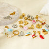 Wholesale Ins Style Cherry Flower Pearl Shoe Stainless Steel Electroplated Pendant Spacer Beads Brooch Diy Jewelry Accessories