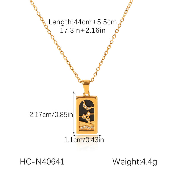 Wholesale Ins Style Diamond Inlaid Stainless Steel Pendant Necklace With Constellation Crown Heart Shape Flowers Cartoon Characters Star Geometric Animals Zodiac Patterns For Women