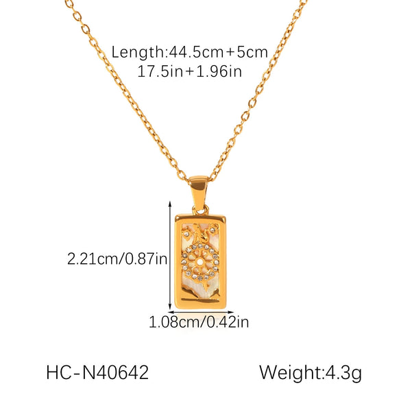 Wholesale Ins Style Diamond Inlaid Stainless Steel Pendant Necklace With Constellation Crown Heart Shape Flowers Cartoon Characters Star Geometric Animals Zodiac Patterns For Women
