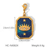 Wholesale Ins Style Dripping Oil Stainless Steel Jewelry Accessories With Star Moon Heart Love Eyes Fish Patterns For Women
