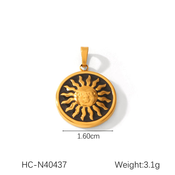 Wholesale Ins Style Dripping Oil Stainless Steel Jewelry Accessories With Star Moon Heart Love Eyes Fish Patterns For Women