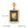 Wholesale Ins Style Dripping Oil Stainless Steel Jewelry Accessories With Star Moon Heart Love Eyes Fish Patterns For Women
