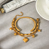 Wholesale Ins Style Electroplated Doublelayer Heart Pendant Stainless Steel Bracelet And Ring Accessories