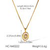 Wholesale Ins Style Electroplated Stainless Steel Geometric And Heart Shape Pendant Necklace For Women
