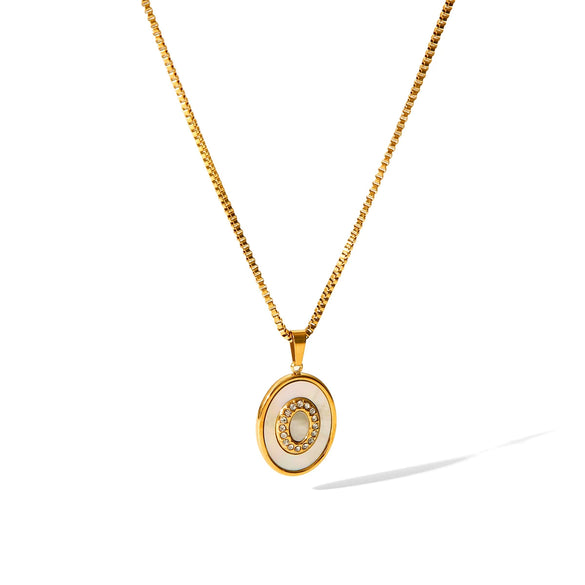 Wholesale Ins Style Electroplated Stainless Steel Geometric And Heart Shape Pendant Necklace For Women