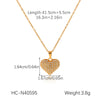 Wholesale Ins Style Electroplated Stainless Steel Geometric And Heart Shape Pendant Necklace For Women