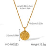 Wholesale Ins Style Electroplated Stainless Steel Geometric And Heart Shape Pendant Necklace For Women