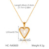 Wholesale Ins Style Electroplated Stainless Steel Geometric And Heart Shape Pendant Necklace For Women