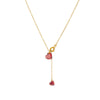 Wholesale Ins Style Electroplated Stainless Steel Heart Shape Pendant Tassel Chain Clavicle Necklace For Women