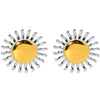 Wholesale Ins Style Flower Shape 18K Gold Plated Stainless Steel Earrings For Women