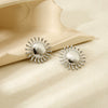 Wholesale Ins Style Flower Shape 18K Gold Plated Stainless Steel Earrings For Women
