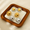 Wholesale Ins Style Flower Shape 18K Gold Plated Stainless Steel Earrings For Women