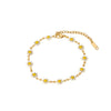 Wholesale Ins Style Flower Stainless Steel 18K Gold Plated Bracelet For Women