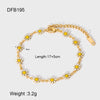 Wholesale Ins Style Flower Stainless Steel 18K Gold Plated Bracelet For Women