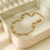 Wholesale Ins Style Flower Stainless Steel 18K Gold Plated Bracelet For Women