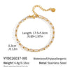 Wholesale Ins Style Geometric Colorful Zircon Vacuum Plated Stainless Steel Bracelet For Women And Unisex