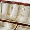 Wholesale Ins Style Geometric Doublelayer Stainless Steel 18K Gold Plated Pendant Necklace For Women
