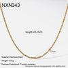 Wholesale Ins Style Geometric Drop Shape Heart Flower Stainless Steel Necklace With 18K Gold Vacuum Real Gold Plating In Pvd Furnace For Women