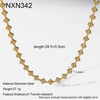Wholesale Ins Style Geometric Drop Shape Heart Flower Stainless Steel Necklace With 18K Gold Vacuum Real Gold Plating In Pvd Furnace For Women