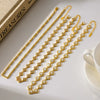 Wholesale Ins Style Geometric Drop Shape Heart Flower Stainless Steel Necklace With 18K Gold Vacuum Real Gold Plating In Pvd Furnace For Women