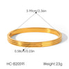 Wholesale Ins Style Geometric Electroplated Stainless Steel Ring Bracelet For Women Non Fading Jewelry