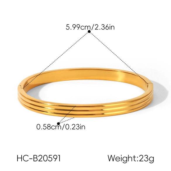 Wholesale Ins Style Geometric Electroplated Stainless Steel Ring Bracelet For Women Non Fading Jewelry