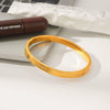 Wholesale Ins Style Geometric Electroplated Stainless Steel Ring Bracelet For Women Non Fading Jewelry