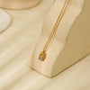 Wholesale Ins Style Geometric French Fries Pendant Stainless Steel 18K Gold Plated Necklace For Women
