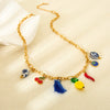 Wholesale Ins Style Geometric Fruit Stainless Steel Electroplated Pendant Necklace For Women
