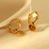Wholesale Ins Style Geometric Heart Shaped 18K Gold Plated Stainless Steel Earrings For Women
