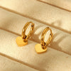 Wholesale Ins Style Geometric Heart Shaped 18K Gold Plated Stainless Steel Earrings For Women