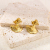 Wholesale Ins Style Geometric Irregular Twisted 18K Gold Plated Stainless Steel Ear Studs Earrings