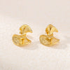 Wholesale Ins Style Geometric Irregular Twisted 18K Gold Plated Stainless Steel Ear Studs Earrings