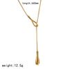 Wholesale Ins Style Geometric 18K Gold Electroplated Round Snake Blade Chain Necklace For Women