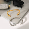 Wholesale Ins Style Geometric Open Bracelet Stainless Steel 18K Gold Electroplated Jewelry Accessories