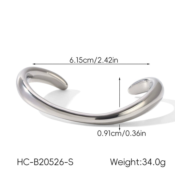 Wholesale Ins Style Geometric Open Bracelet Stainless Steel 18K Gold Electroplated Jewelry Accessories